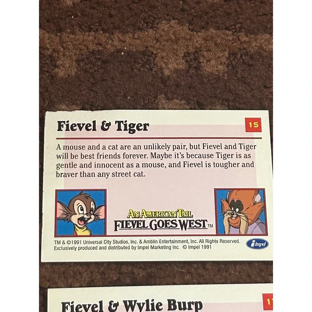 Vintage 1991 Impel An American Tail Fievel Goes West Trading Card Lot of 9‎